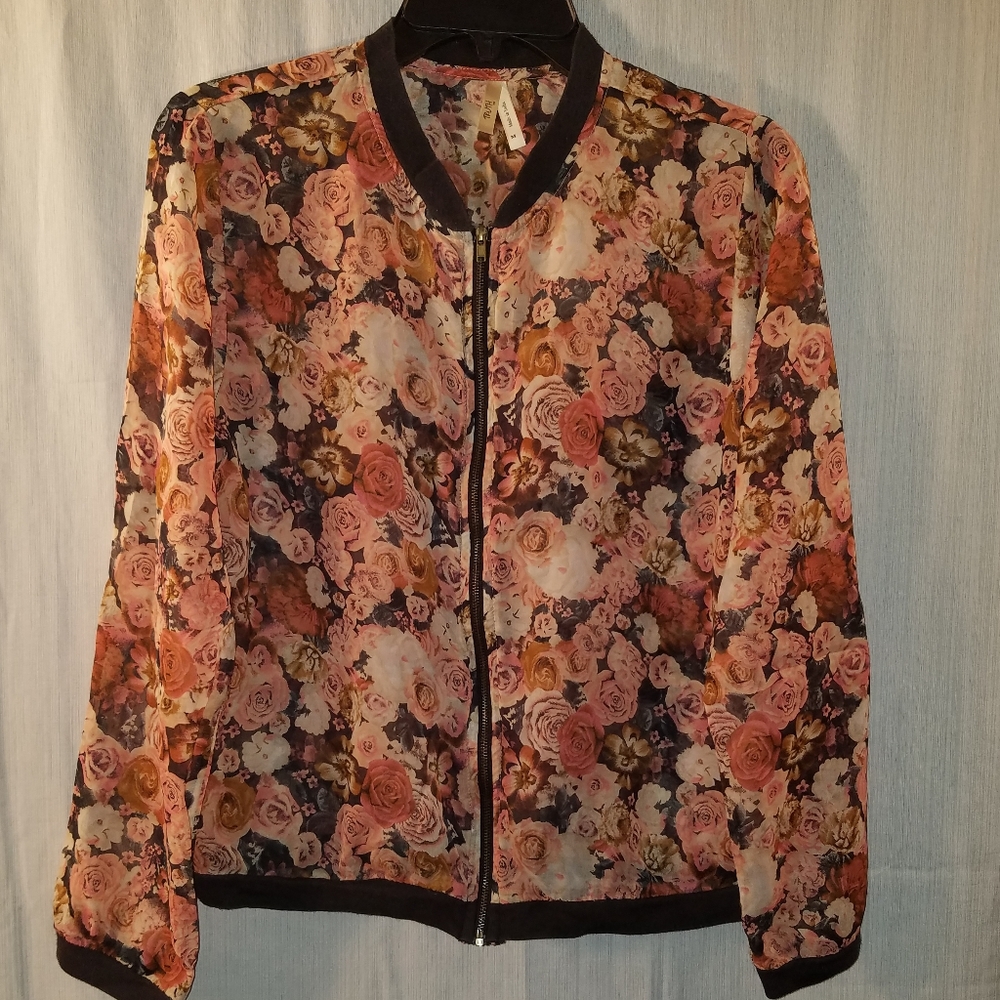 Women's Sheer Zip-up